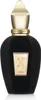 A black perfume bottle with gold accents and branding. Náhľad obrázku produktu