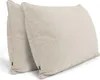 Two beige cushions are shown side-by-side against a white background. Produktbild-Vorschau