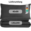 Komfortec Premium Bettwäsche 135x200 cm Bettbezug + 40x80 Produktbild-Vorschau 6