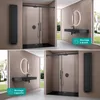 doporro Porte de Douche Coulissante 130x195cm pour Niche Voir les images du produit 6