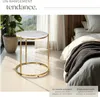 Table d'appoint ELSA aspect marbre et structure en acier - Voir les images du produit 3