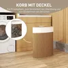 Kosz na pranie HOMCOM z bambusa z pokrywką, 55 l, narożny, Podgląd zdjęcia produktu 8