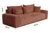 Cord Schlafsofa 3-Sitzer 265 x 105 cm Ziegelrot mit Produktbild-Vorschau 10