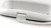 A close-up shot of a white sandwich maker hinge mechanism. Produktbild-Vorschau