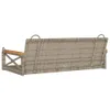 Houpací lavice šedá 109 x 62 x 40 cm polyratan Náhled obrázku produktu 6