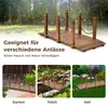COSTWAY Pont en bois avec balustrade en plastique, pont de Voir les images du produit 7