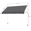 Yaheetech Balkonmarkise mit Handkurbel 300 cm L, Produktbild-Vorschau 4