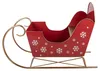 Clayre & Eef kerstdecoratie: slee, 107x41x75 cm, rood, Productafbeelding-voorbeeld 1