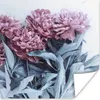 MuchoWow® Poster Rosa Pfingstrosen auf Marmor 100x100 cm - Produktbild-Vorschau 1