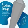 itenga Bastelschultüte mit Verschluss GRAU 6eckig 85cm Produktbild-Vorschau 4