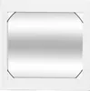 A white framed mirror with black corner accents. Anteprima dell’immagine prodotto