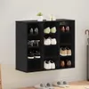 vidaXL Scarpiera con ripiano in rovere nero 77,5 x 30 x 67 Anteprima dell’immagine prodotto 2