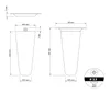 Technical drawings and dimensions of furniture legs. Produktbild-Vorschau