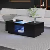 MODFU Table Basse Noir, Éclairage LED etvia Application, 2 Voir les images du produit 2