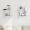 vidaXL Nástenné police 2 ks Biela 50x12x50 cm Materiál na Náhľad obrázku produktu 3