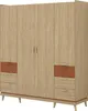 Masseno Drehtürenschrank ACARA 190/214.5/57,4 cm 4-türig Produktbild-Vorschau 2