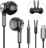 A product shot of USB-C in-ear headphones with a microphone, displayed against a white background. Produktbild-Vorschau
