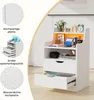 2er Set Nachttisch LED mit Steckdose,Nightstand mit 2 Produktbild-Vorschau 4