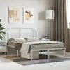 vidaXL Struttura letto con testiera in metallo bianco Anteprima dell’immagine prodotto 2