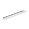 A single stainless steel bar with a rectangular cross-section is displayed on a white background, angled slightly to show its length and form. The bar has two small, upward-facing flanges at each end. Produktbild-Vorschau
