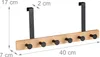 Appendiabiti da porta Relaxdays, 6 ganci, barra da Anteprima dell’immagine prodotto 4