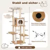 COSTWAY Arbre à chat en bois, 148 cm, arbre à chat avec Voir les images du produit 3