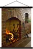 MuchoWow® Textilposter Feuer im Kamin 120x160 cm mit Produktbild-Vorschau 1