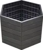 A dark gray hexagonal raised garden bed. Produktbild-Vorschau