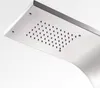 A close-up, angled view of a modern shower head with multiple spray nozzles. Podgląd zdjęcia produktu