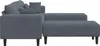 A sectional sofa with cushions and ottomans, shown from the side against a white background. Anteprima dell’immagine prodotto