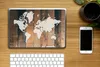 MuchoWow® Laptop Aufkleber Sticker Cover Weltkarte - Holz - Produktbild-Vorschau 2