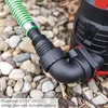 Close-up of a pump connection with a hose attached, resting on a bed of stones and twigs. Produktbild-Vorschau