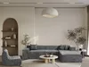 Ecksofa aus strukturiertem Stoff "Tessaro" – 4-Sitzer – Produktbild-Vorschau 2