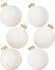Weihnachtskugeln Glas 6cm x 6 Stück - Wollweiß transparent Produktbild-Vorschau 4