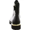 A black boot with a gold accent on a white background. Produktbild-Vorschau