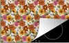 KitchenYeah© Herdabdeckplatte Vintage - Blumen - Muster , Produktbild-Vorschau 1