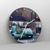 Wanduhr - Rund - Glasuhr - Roller Straße - 40x40cm - Produktbild-Vorschau 4