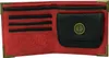 An open wallet showing the inside compartments and a coin pocket with a decorative emblem. Produktbild-Vorschau