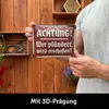 LANOLU retro Blechschild Achtung Plünderer, lustiges Produktbild-Vorschau 2