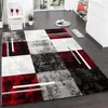 Designer Teppich Modern mit Konturenschnitt Karo Muster Produktbild-Vorschau 1