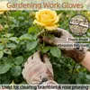 Damen-Gartenhandschuhe aus Leder mit Baumwollfutter Produktbild-Vorschau 4
