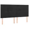 The Living Store LED Kopfteil Schwarz 180x5x118/128 cm Samt Produktbild-Vorschau 5