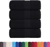 vidaXL Serviettes pour invités FROGN, lot de 4, noir, 30 x Voir les images du produit 1