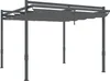 A gray pergola with a retractable canopy, shown against a white background. Produktbild-Vorschau