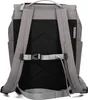 The back view of a gray backpack. Produktbild-Vorschau