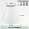 Wogati® Premium Lampenschirm E14/E27 Baumwolle | Weiß / Produktbild-Vorschau 4