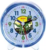 A close-up of a children's alarm clock with a dinosaur theme. Produktbild-Vorschau