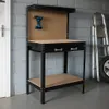 Banco da lavoro Wiltec 1200 x 600 x 1600 mm con parete Anteprima dell’immagine prodotto 3