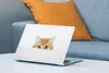 MuchoWow® Laptop Aufkleber Sticker Cover Katze - Rot - Weiß Produktbild-Vorschau 4