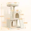 A diagram of a cat tree with dimensions indicated by measurement lines and text labels. Produktbild-Vorschau